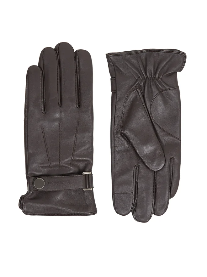 Rękawiczki skórzane Calvin Klein K50K512384